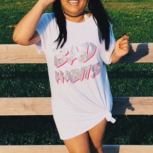 Bad Habits Oversized T-Shirt Dress